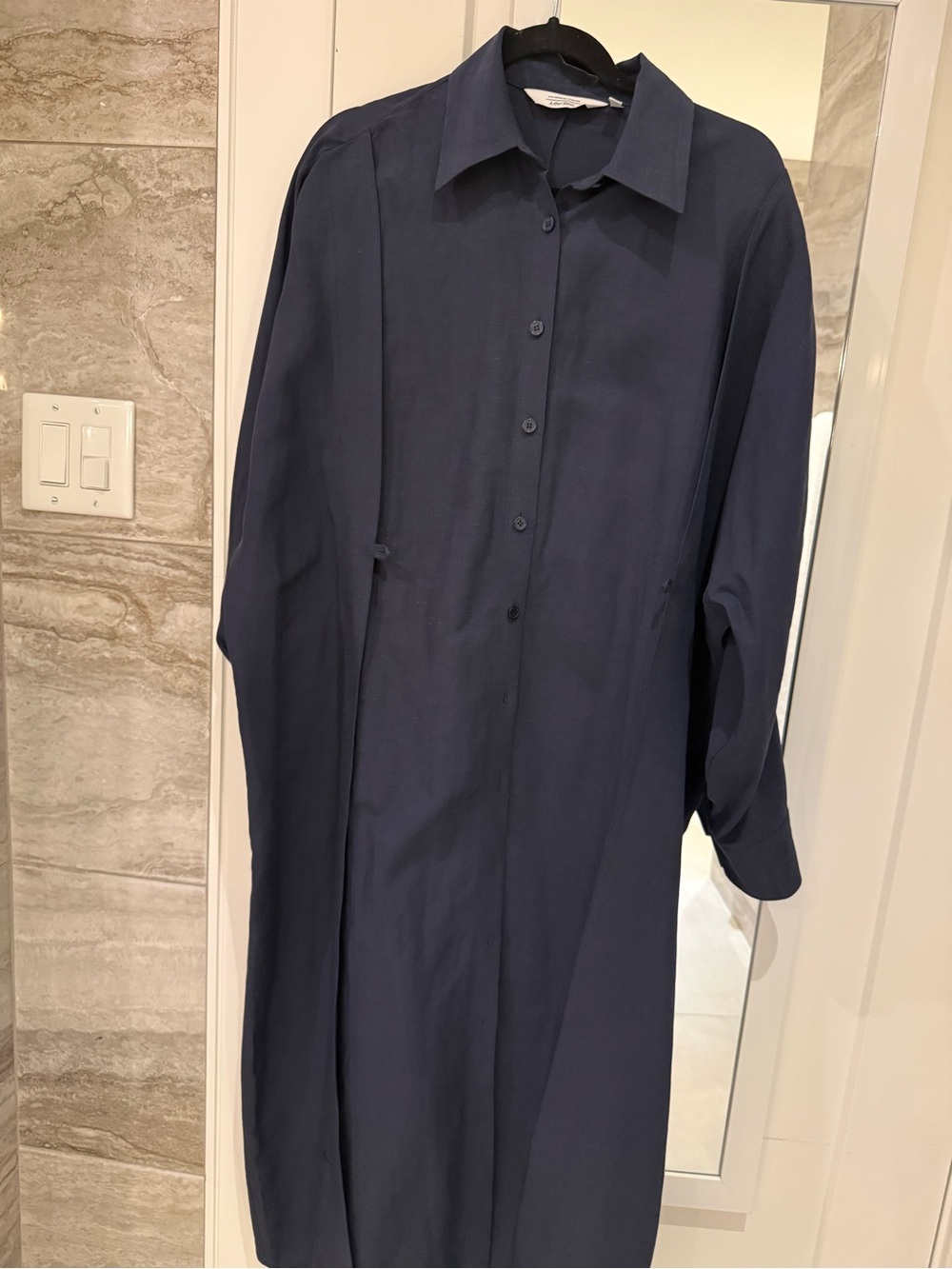 Women’s oversized navy shirt dress